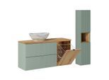 BADMÖBEL 120.4cm Jade 2er-Set Grün