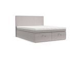 BOXBETT Zalla 200/200 cm Beige im Riva Stoff