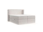 BOXBETT Viva 160/200 cm Hellbeige im Neve Stoff