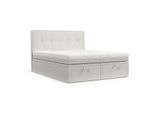 BOXBETT Arivo 160/200 cm Hellbeige im Riva Stoff