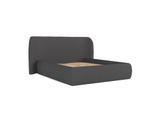 POLSTERBETT Bellano mit Stauraum 140/200 cm Anthrazit im Megan Stoff