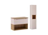 WASCHTISCHUNTERSCHRANK 80.4cm Riva 2er-Set Kaschmir