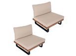 LOUNGE-SESSEL Schwarz, Beige
