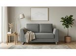 BRUNO Schlafsofa 120cm in Dunkelgrau | Klassik | stabiles Massivholz & Boxspringkomfort