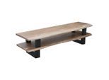 Mid.you , Naturfarben, Schwarz , Holz, Metall , Akazie , massiv , 140x36x40 cm , Wohnzimmer, TV-Möbel, TV- & Lowboards