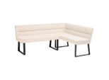 Livetastic , Beige , Metall, Textil , L-Form , 190x150 cm , Esszimmer, Bänke, Polsterbänke