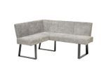 Livetastic , Grau , Metall, Textil , L-Form , 160x130 cm , Esszimmer, Bänke, Polsterbänke