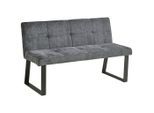 Livetastic , Dunkelgrau , Metall, Textil , 140x82x44 cm , Esszimmer, Bänke, Polsterbänke