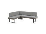 James Wood , Grau , Holz, Metall, Textil , Eiche , vollmassiv , L-Form , 245x175 cm , in verschiedenen Größen erhältlich , Esszimmer, Bänke, Polsterbänke