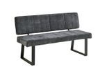 Livetastic , Dunkelgrau , Metall, Textil , 140x85x56.5 cm , Esszimmer, Bänke, Polsterbänke