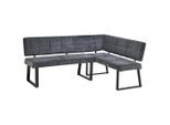Livetastic , Dunkelgrau , Metall, Textil , Eckteil, nur wie online abgebildet bestellbar , 193x141 cm , Esszimmer, Bänke, Polsterbänke