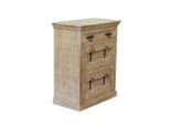 Mid.you , Naturfarben , Holz , Mangoholz , massiv , 2 Fächer , 1 Schublade(n) Schubladen , 85x102x45 cm , Beimöbel erhältlich , Garderobe, Schuhaufbewahrung, Schuhschränke