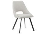 Stuhl Alisa Schwarz/beige Webstoff