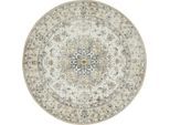 Teppich LUXOR LIVING "Prima 3", beige (creme), H:7mm Ø:100cm, Kunstfaser, Teppiche, Teppich, Kurzflor, Orient-Optik, Vintage Design