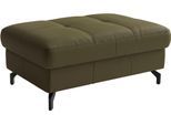 Polsterhocker SIT & MORE "Vanity Leder", olive, B:103cm H:45cm T:69cm, Hocker, Polsterhocker