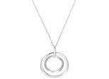 Kette mit Anhänger AMOR "Circles", bunt (silberfarben, weiß), Halsketten, Damen, mit Zirkonia, Silber 925 (Sterlingsilber), L: 70, mit Zirkonia (synth.)