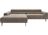 Ecksofa "Tossa, Modernes Design trifft smarte Funktione, Breite 258 cm", beige (taupe), B:258cm H:71cm T:217cm, 88% Polyester, 12% Polyacryl, SCHÖNER WOHNEN-KOLLEKTION, Sofas, Ecksofa, Motorischer Sitzvorzug, Kopfteil-Funktion & Saugroboter-Höhe