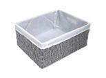 Aufbewahrungskörbchen Sally L Grau/weiss Ca. 34x28x15cm 34/28/15 cm