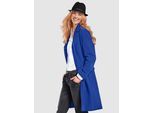 Kurzmantel HEINE, Damen, Gr. 46, blau (royalblau), 80% Wolle, 20% Polyamid, unifarben, unifarben mit Farbeinsatz, unifarben mit Farbeinsätzen, Mäntel Kurzmantel