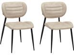 Esszimmerstuhl OMG DESIGN "Rikki", beige (sand, schwarz, sand), B:52cm H:84cm T:62cm, Stühle, Esszimmerstuhl, bequemer Polsterstuhl in modernen Farben