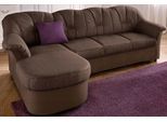 Ecksofa DOMO COLLECTION "FLORES Schlafsofa, 233x142x86 cm, L-Form", braun (braun, dunkelbraun), B:233cm H:86cm T:142cm, Kunstleder SOFTLUX / Struktur ( 90% Polyester, 10% Polyacryl );NaturLEDER (echtes Rindsleder) in Sitz und Rücken. Korpus in passendem Kunstleder SOFTLUX bezogen;Microfaser PRIMABELLE (100% Polyester) / Struktur ( 100% Polyester ), Sofas, Ecksofa, whlw. mit Bettfunktion, whlw. mit