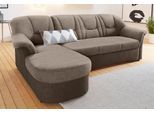 Ecksofa DOMO COLLECTION "SARAFINA 232x146 cm, auch mit Federkern für noch mehr Sitzkomfort", braun (braun, braun, beige), B:232cm H:83cm T:146cm, Luxus-Microfaser (92% Polyester, 8% Nylon);Microfaser PRIMABELLE (100% Polyester);Microfaser PRIMABELLE (100% Polyester) / Struktur (90% Polyester; 10% Polyacryl), Sofas, Ecksofa, whlw. mit Bettfunktion, L-Form