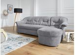 Ecksofa DOMO COLLECTION "SARAFINA 232x146 cm, auch mit Federkern für noch mehr Sitzkomfort", grau, B:232cm H:83cm T:146cm, Luxus-Microfaser (92% Polyester, 8% Nylon);Microfaser PRIMABELLE (100% Polyester);Microfaser PRIMABELLE (100% Polyester) / Struktur (90% Polyester; 10% Polyacryl), Sofas, Ecksofa, whlw. mit Bettfunktion, L-Form