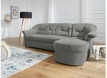 Ecksofa DOMO COLLECTION "SARAFINA 232x146 cm, auch mit Federkern für noch mehr Sitzkomfort", grau (steelgrau), B:232cm H:83cm T:146cm, Luxus-Microfaser (92% Polyester, 8% Nylon);Microfaser PRIMABELLE (100% Polyester);Microfaser PRIMABELLE (100% Polyester) / Struktur (90% Polyester; 10% Polyacryl), Sofas, Ecksofa, whlw. mit Bettfunktion, L-Form