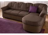 Ecksofa DOMO COLLECTION "FLORES Schlafsofa, 233x142x86 cm, L-Form", braun (braun, dunkelbraun), B:233cm H:86cm T:142cm, Kunstleder SOFTLUX / Struktur ( 90% Polyester, 10% Polyacryl );NaturLEDER (echtes Rindsleder) in Sitz und Rücken. Korpus in passendem Kunstleder SOFTLUX bezogen;Microfaser PRIMABELLE (100% Polyester) / Struktur ( 100% Polyester ), Sofas, Ecksofa, whlw. mit Bettfunktion, whlw. mit