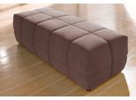 Hocker DOMO COLLECTION "BRANDON, komfortabel", braun (dunkelbraun), B:150cm H:40cm T:60cm, Kunstleder SOFTLUX;Luxus-Microfaser in Antikleder-Optik(100% Polyester);Luxus-Microfaser (100% Polyester), Hocker, Hocker, große Ausführung passend zu "Brandon", auch in Cord