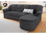 Ecksofa DOMO COLLECTION "SARAFINA 232x146 cm, auch mit Federkern für noch mehr Sitzkomfort", grau (anthrazit), B:232cm H:83cm T:146cm, Luxus-Microfaser (92% Polyester, 8% Nylon);Microfaser PRIMABELLE (100% Polyester);Microfaser PRIMABELLE (100% Polyester) / Struktur (90% Polyester; 10% Polyacryl), Sofas, Ecksofa, whlw. mit Bettfunktion, L-Form