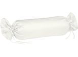 Nackenrollenbezug FLEURESSE "Colours", beige (naturweiß), B:15cm L:40cm, Mako-Satin, Obermaterial: 100% Baumwolle, Kissenbezüge, Nackenrollenbezug, Mako Satin, glänzend, glatt, Premium Qualität