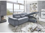 Ecksofa DIE PLANBAR "MP-IN16037 L-Form mit Federkern-Polsterung", blau (ice), B:289cm H:85cm T:195cm, 100% Polyester, Sofas, Ecksofa, mit Sitztiefenverstellung & Zierkissen