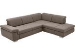 Ecksofa DIE PLANBAR "MP-IN17041 L-Form, Breite 320 cm", nougat, B:320cm H:85cm T:260cm, 100% Polyester, Sofas, Ecksofa, mit Sitztiefenverstellung, optional Kopfteilverstellung & Bettfunktion