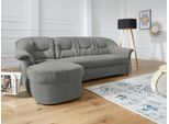 Ecksofa DOMO COLLECTION "SARAFINA 232x146 cm, auch mit Federkern für noch mehr Sitzkomfort", grau (steelgrau), B:232cm H:83cm T:146cm, Luxus-Microfaser (92% Polyester, 8% Nylon);Microfaser PRIMABELLE (100% Polyester);Microfaser PRIMABELLE (100% Polyester) / Struktur (90% Polyester; 10% Polyacryl), Sofas, Ecksofa, whlw. mit Bettfunktion, L-Form