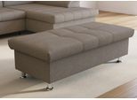 Hocker DOMO COLLECTION "FRANZI, elegant, komfortabel", braun (schlamm), B:136cm H:43cm T:64cm, 100% Polyester, Hocker, Hocker, inklusive Stauraum