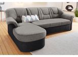 Ecksofa DOMO COLLECTION "SARAFINA 232x146 cm, auch mit Federkern für noch mehr Sitzkomfort", schwarz-weiß (schwarz, weiß, grau), B:232cm H:83cm T:146cm, Luxus-Microfaser (92% Polyester, 8% Nylon);Microfaser PRIMABELLE (100% Polyester);Microfaser PRIMABELLE (100% Polyester) / Struktur (90% Polyester; 10% Polyacryl), Sofas, Ecksofa, whlw. mit Bettfunktion, L-Form