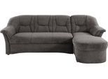 Ecksofa DOMO COLLECTION "SARAFINA 232x146 cm, auch mit Federkern für noch mehr Sitzkomfort", grau (stone), B:232cm H:83cm T:146cm, Luxus-Microfaser (92% Polyester, 8% Nylon);Microfaser PRIMABELLE (100% Polyester);Microfaser PRIMABELLE (100% Polyester) / Struktur (90% Polyester; 10% Polyacryl), Sofas, Ecksofa, whlw. mit Bettfunktion, L-Form