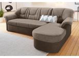 Ecksofa DOMO COLLECTION "SARAFINA 232x146 cm, auch mit Federkern für noch mehr Sitzkomfort", braun (braun, braun, beige), B:232cm H:83cm T:146cm, Luxus-Microfaser (92% Polyester, 8% Nylon);Microfaser PRIMABELLE (100% Polyester);Microfaser PRIMABELLE (100% Polyester) / Struktur (90% Polyester; 10% Polyacryl), Sofas, Ecksofa, whlw. mit Bettfunktion, L-Form