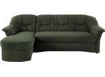 Ecksofa DOMO COLLECTION "SARAFINA 232x146 cm, auch mit Federkern für noch mehr Sitzkomfort", grün, B:232cm H:83cm T:146cm, Luxus-Microfaser (92% Polyester, 8% Nylon);Microfaser PRIMABELLE (100% Polyester);Microfaser PRIMABELLE (100% Polyester) / Struktur (90% Polyester; 10% Polyacryl), Sofas, Ecksofa, whlw. mit Bettfunktion, L-Form