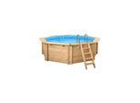 Holzpool "Java" ø 4,40 m/ 1,36m POOLROBOTER SUPER SET