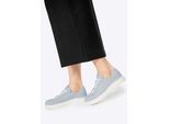 Wittchen Damen-Plateau-Sneaker in klassischem Blau, Naturleder