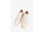 Wittchen Damen-Sneaker aus Leder mit gestepptem Obermaterial, cremefarben