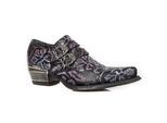 New Rock Vintage Lila Blumenleder Schnallenschuhe-7960-S8