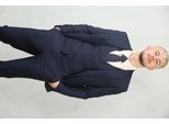 Heren Marineblauwe 3-delige Formele Klassieke Promanzijdband Werkoutfit