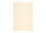 Wohndecke "Plenty", weiß (sanftes weiß), B:140cm L:200cm, 100% Polyester, SCHÖNER WOHNEN-KOLLEKTION, Wohndecken, Wohndecke, mit langen Fransen