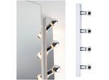 PAULMANN Spiegelleuchte "Spiegelleuchte IP44 E14 230V dimmbar", grau (chromfarben), 4, H: 7,5cm, 1 Stk., Leuchten, Ein-/Ausschalter, Spiegelleuchte