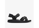 Wesley Shore Zwarte Leren Sandalen