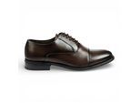 Bruine klassieke Oxford-schoenen met neuskap en vetersluiting voor heren.
