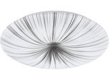 EGLO Deckenleuchte "Nieves Deckenlampe, Flurlampe Metall und Kunststoff, Kristalleffekt", weiß, 8, Ø 51cm H: 7cm, 1 Stk., Leuchten, Wand-/Deckenleuchte - H7 x Ø51 cm - weiß - 8X4,4W inkl., Deckenleuchte